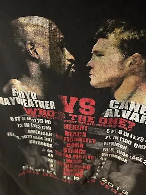 Floyd Mayweather VS Canelo Alvarez Boxing T-Shirt The One MGM Grand Black L • $65