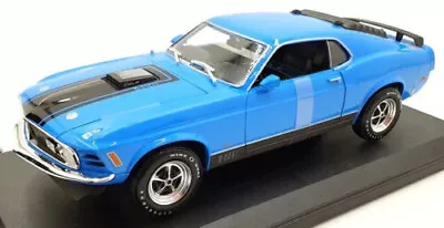 Maisto 1970 Ford Mustang Mach 1 Die Cast Car Model 1:18 Scale - BLUE • $69.88