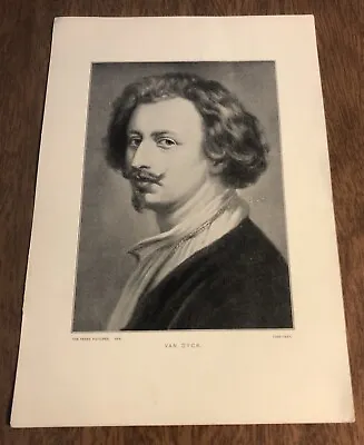 Vintage 8 X 5.5  Print Perry Pictures - Anthony Van Dyck - Baroque Painter • $7.50