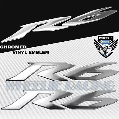 6  3d Emblem Fender/fairing/fuel Tank Logo Sticker For Yzf-r6/r6s Chrome Silver • $15.89