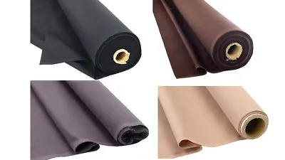 Black Beige Brown Grey Natural Cotton Calico Platform Upholstery Lining Fabric • £0.99
