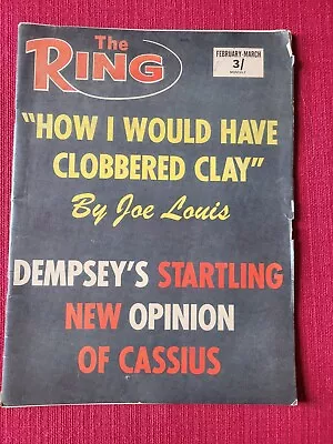 The Ring Boxing Magazine 1967 Feb Muhammad Ali V Joe Louis • £6.99