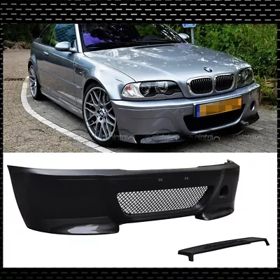 PP Front Bumper Body Kit Lower Splitters Aprons Lip For 98-04 BMW E46 CSL Style • $478.80