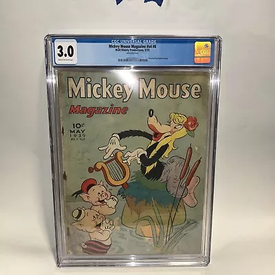 Mickey Mouse Magazine Vol 4 #8 (May 1939) CGC 3.0 Walt Disney 3 Little Pigs • $255