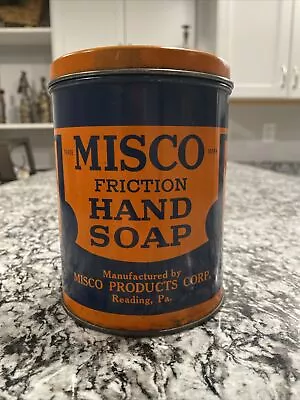 Vintage Misco Friction Hand Soap Tin Highly Collectible From Reading PA • $28