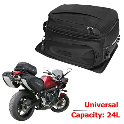 Motorcycle Bikes Seat Bag Waterproof Travel Luggage Shoes Helmet Tail Case Black • $71.89
