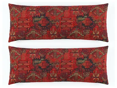 $30 • Buy Set Of 2 Pillow Cover Kilim Rug Southwestern Bohemian Tribal Turkish Moroccan 