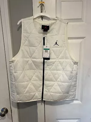 Nike Jordan Sport Golf Down White Puffer Vest Men's Size XL FB3265-133 • $84.99