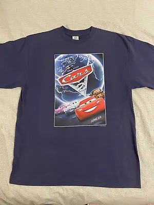 Disney Pixar T Shirt CARS 2 Official Movie Promo Tee 2011 Adult Size Adult XL • $60