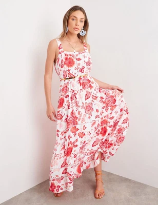 $25 • Buy Rockmans Sleeveless Square Neck Tiered Textured Dress Womens Clothing  Dresses