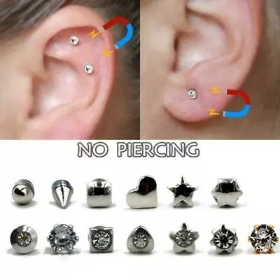 Magnetic Nose Ear Stud Earring No Piercing New F2 Gift • $1.37