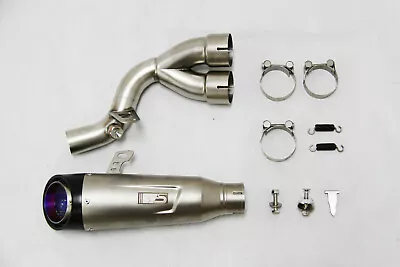 Fit Yamaha YZF R6 R600 2006-2019 Stainless Slip-on Exhaust Muffler Pipe Titanium • $220