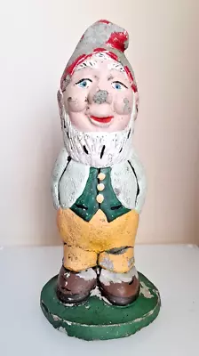 Small Vintage Painted Concrete Garden Gnome 1960s • £45