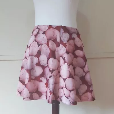 ROMWE Goth Grunge Pink Dolls Head Print Mini Skirt S • $20