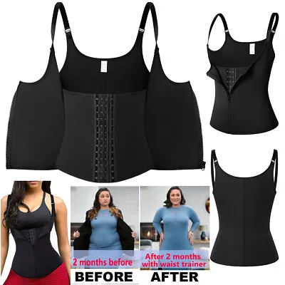 Women Sweat Sauna Slimming Vest Body Shaper Thermo Neoprene Waist Trainer Top AU • $9.99