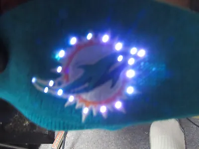 Miami Dolphins Football NFL LED Light Up Winter HAT Cap Tailgate FRESH BATTERIES • $23.99