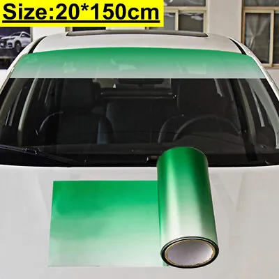 Car Tint Film Green Sun Visor Strip Front Windshield UV Shade Banner Accessories • $12.21