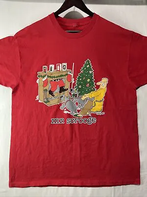 Vintage Jim Benton The Mister Cartoon Mr. Scrooge T-Shirt Christmas Size XL Worn • $15