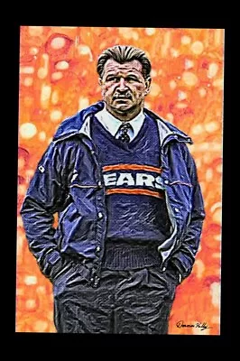 Mike Ditka Custom 4x6 Art Card Chicago Bears 1985 Bears Super Bowl XX • $4