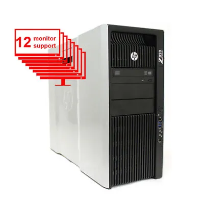 HP Z820 Multi 12-Monitor Computer/ Desktop 12-Core/16GB / 1TB HDD/ NVS450/ Win10 • $1509