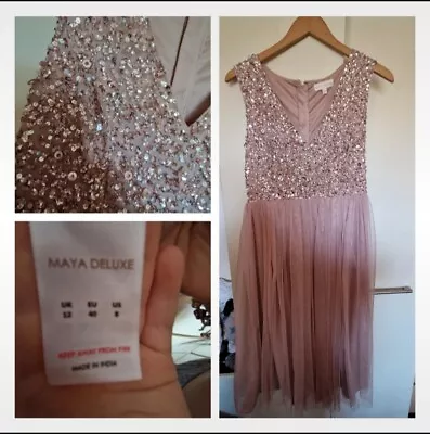 Maybe Deluxe Rose Gold Dress • £35