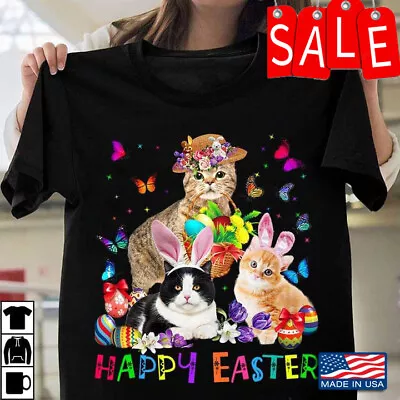 $5.95 • Buy Happy Easter Cats With Bunny Ears And Hat