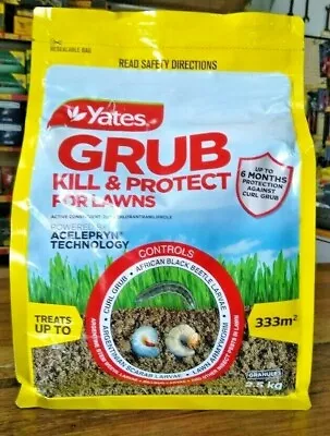 Yates Lawn Grub Kill & Protect For Lawns 2.5kg Covers 333 Sq Metres Acelepryn • $75