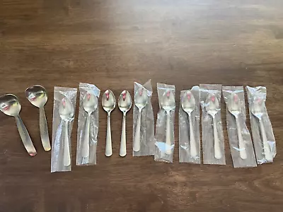 Small 12 Pcs Demitasse Espresso Mini Coffee Stainless Steel Tea Spoon Ice Cream • $9.99