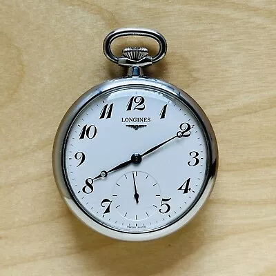 2T359 Longines Nichrome Case Pocket Watch Cal. L878.4 • £429