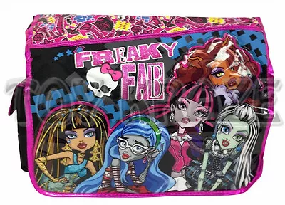 Monster High Messenger! Freaky Fab Pink Glitter Cross Body Shoulder Bag 15  Nwt • $21.99