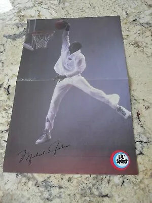 Michael Jordan Poster 17  By 11  2 Sided Lil Sport Advertisment VINTAGE • $29