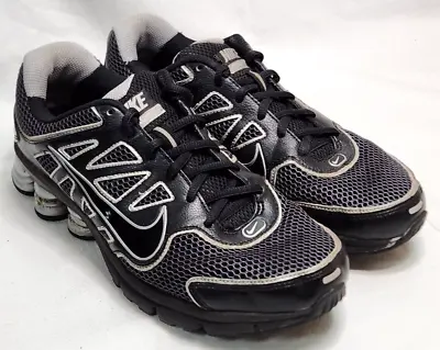 Nike SHOX Qualify 2 Mens Shoes Sneakers Black Silver 442114-022 Size 8- Defects • $18.99