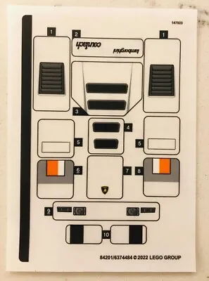 LEGO STICKER SHEET For 76908 Lamborghini Countach New & Genuine • $11.99