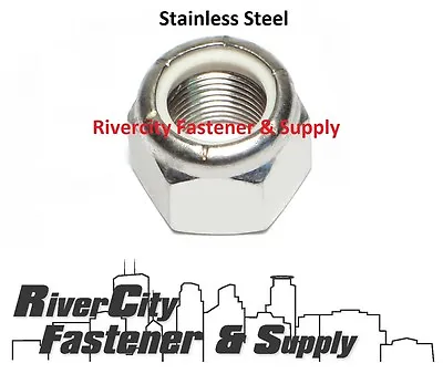 (10) 3/8-24 Stainless Steel Nylon Insert Lock Hex Nut  Fine Thread UNF 3/8 X 24 • $8.88