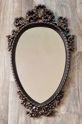 £50 • Buy Vintage Ornate Gilt Dark Frame 'Snow White' Gothic Style Wall Mirror 25 