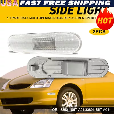 2PCS Front/Rear Bumper Side Marker Light For 2002-2005 Honda Civic Si EP3 3 Door • $17.99