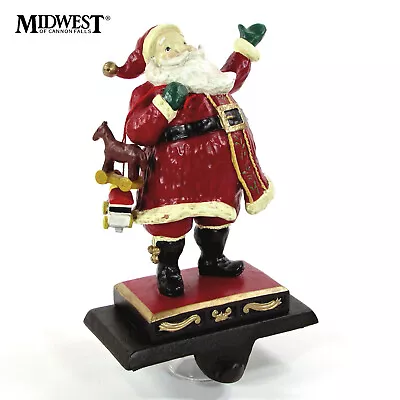 Midwest Of Cannon Falls SANTA WITH TOYS 7  Stocking Hanger Train Horse CBK • $34.95