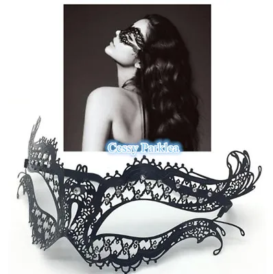 Venetian Carnival Vampire Diaries Katherine Masquerade Metal Mask + Rhinestones • £9.73