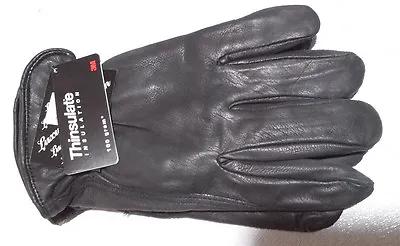 Ladies Deerskin Luxury Winter Driving Glove Black Heavy Lined 100Gram Thinsulate • $21.99