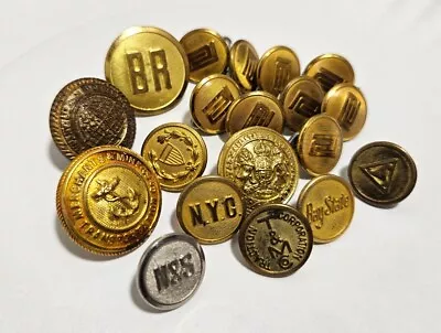 Lot Of Railroad Maritime Merchant Marine Uniform Buttons Vintage Antique Anchor • $9.99