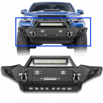 $659.99 • Buy For 2005-2015 Toyota Tacoma Front Bumper W/Winch Plate & LED Spotlights