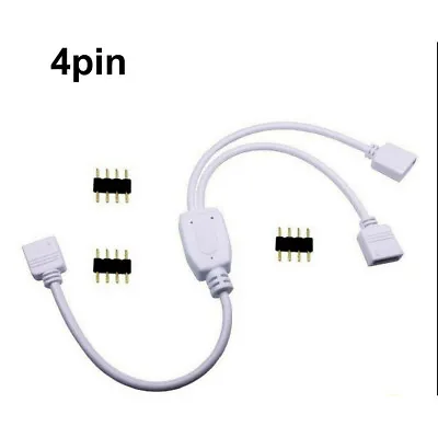 4Pin 1 To 2 Splitter Cable Cord Connector For RGB 5050 3528 2835 LED Strip Light • $5.99