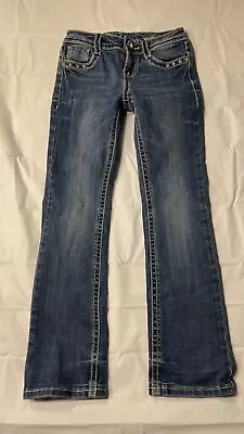 Girls L A Idol Size 8 Straight Bootcut Denim Jeans • $20.74