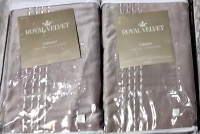 2 - JCP Royal Velvet Rod Pocket Straight Valance 82  X 15  Each. Dusty Pink NIP • $24.99