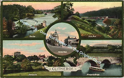 Clitheroe Lancs Multiview Postcard  Constant Series (ref 639-23) • £5.50