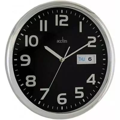 Acctim Supervisor Wall Clock With Day & Date - White Or Black Face Available • £33.99