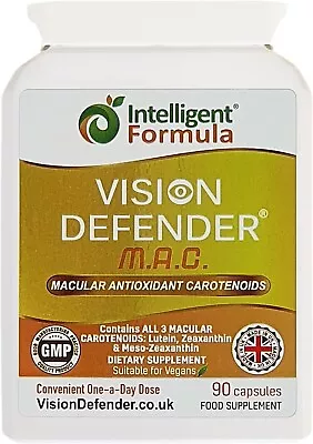 VISION DEFENDER MAC Macular Carotenoids Meso Zeaxanthin Lutein And Zeaxanthin • £24.99