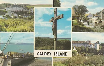 CALDEY ISLAND MultiView Pembrokeshire Wales - Vintage POSTCARD • £3.99