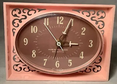 Vintage MCM Westclox Electric Alarm Clock  Lace  Pink • $39.99