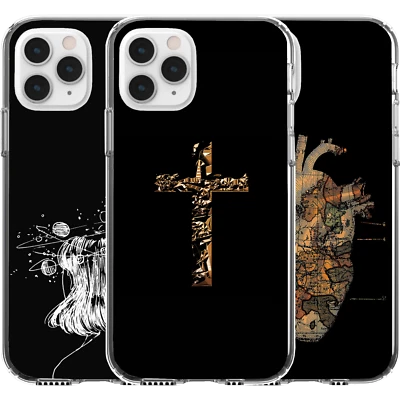 £10.78 • Buy Silicone Cover Case Poetic Cross Heart World Map Girl Galaxy Planets Sun Center
